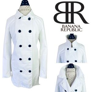 Vintage Banana Republic White Double Breasted Trench Coat